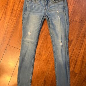 Hollister Light Blue Distressed Skinny Jeans